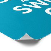 Houd kalm en draaibaar in druk poster (Hoek)