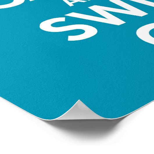 Houd kalm en draaibaar in druk poster (Hoek)