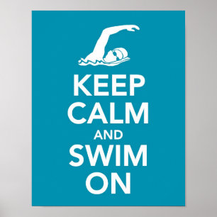 Houd kalm en draaibaar in druk poster