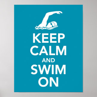 Houd kalm en draaibaar in druk poster