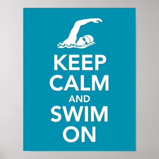 Houd kalm en draaibaar in druk poster (Voorkant)