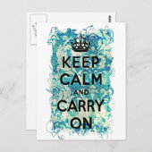 Houd kalm en drager op de schokdemper van de Grung Briefkaart (Voorkant / Achterkant)