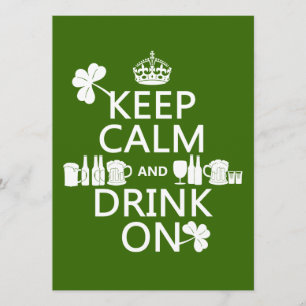 Houd kalm en Drink aan (irish st patricks) Kaart