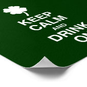 Houd kalm en Drink aan Poster (Hoek)
