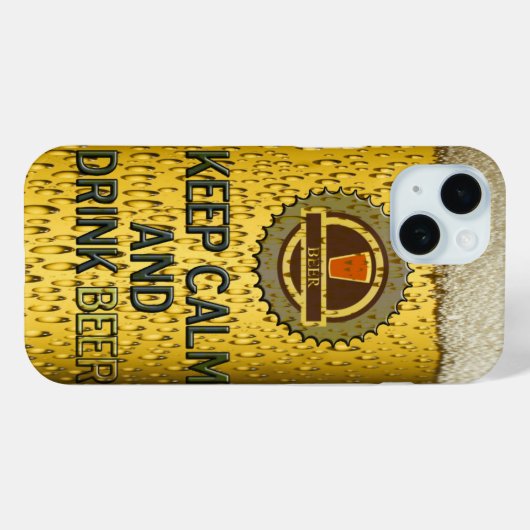 Houd kalm en drink bier iPhone 6 hoesje (Achterkant (horizontaal))