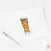 Houd Kalm en Drink Bier Sticker (Envelop)