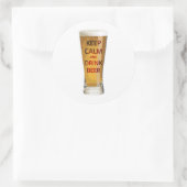 Houd Kalm en Drink Bier Sticker (Tas)