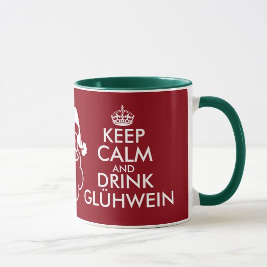 Houd kalm en drink Glühwein Kerstmis mok (Rechts)