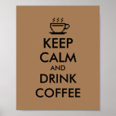 Houd kalm en drink koffiebeker poster (Voorkant)