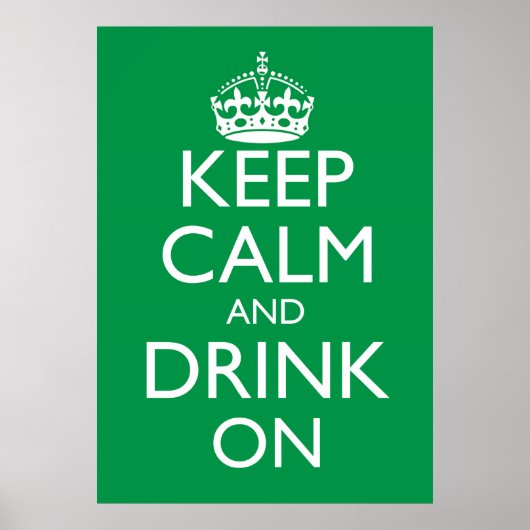 Houd kalm en Drink op Poster (Voorkant)