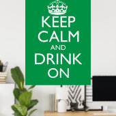 Houd kalm en Drink op Poster (Thuiskantoor)