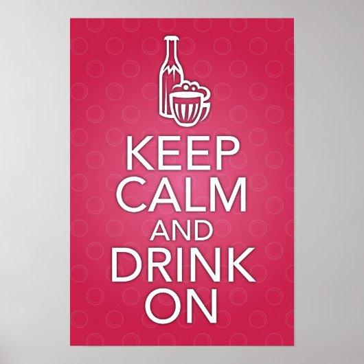 Houd kalm en Drink op Poster (Voorkant)