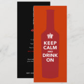 Houd kalm en Drink op uitnodiging van de Partij va (Voorkant / Achterkant)