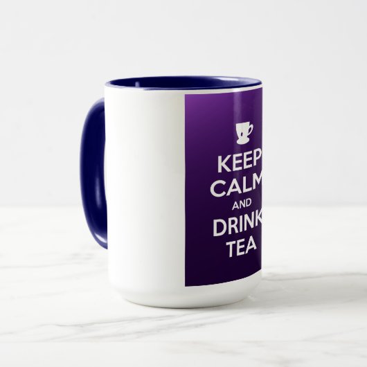 Houd kalm en drink thee mok (Voorkant links)