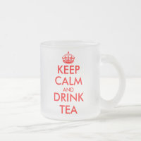 Houd kalm en drink thee mok |