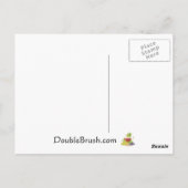 Houd kalm en Drink - uniek kunstontwerp voor wijn Briefkaart (Achterkant)