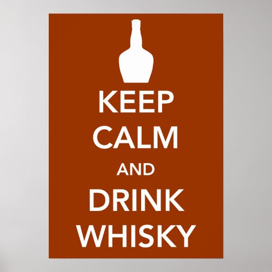 Houd kalm en Drink Whisky Poster (Voorkant)