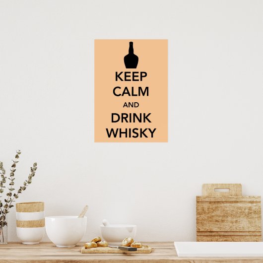 Houd kalm en Drink Whisky Poster (Keuken)