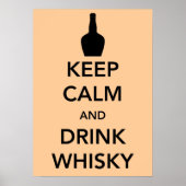 Houd kalm en Drink Whisky Poster (Voorkant)