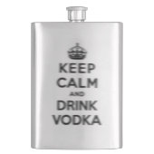 Houd kalm en drink wodka heupfles (Voorkant)