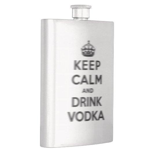 Houd kalm en drink wodka heupfles (Rechts)