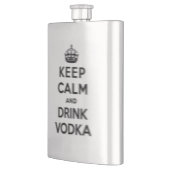 Houd kalm en drink wodka heupfles (Links)