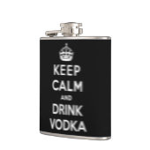 Houd kalm en drink wodka heupfles (Links)