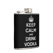 Houd kalm en drink wodka heupfles (Rechts)