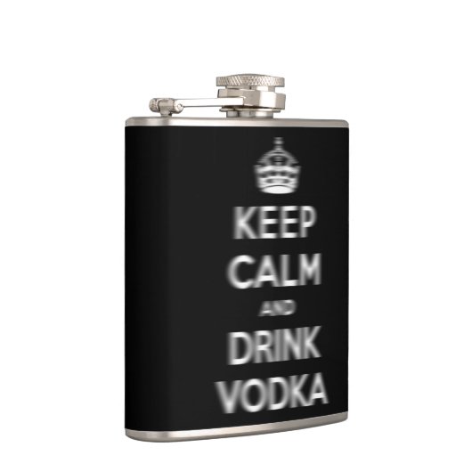 Houd kalm en drink wodka heupfles (Rechts)