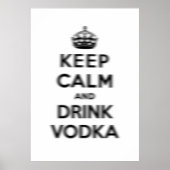 Houd kalm en drink wodka poster (Voorkant)