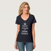 Houd kalm en drink wodka t-shirt (Voorkant volledig)