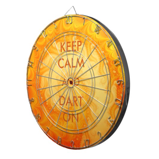 Houd kalm en droog op Abstracte fractale kunst Dartbord (Voorkant Rechts)