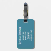 Houd kalm en duik op aangepast bagagelabel (Achterkant verticaal)