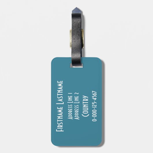 Houd kalm en duik op aangepast bagagelabel (Achterkant verticaal)