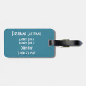 Houd kalm en duik op aangepast bagagelabel (Achterkant horizontaal)