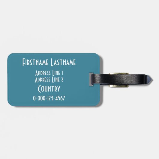 Houd kalm en duik op aangepast bagagelabel (Achterkant horizontaal)