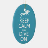 Houd kalm en duik op de versiering van de douanekl keramisch ornament (Rechts)