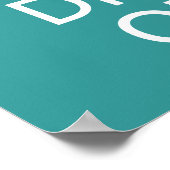 Houd kalm en duik op het poster van de douanekleur (Hoek)