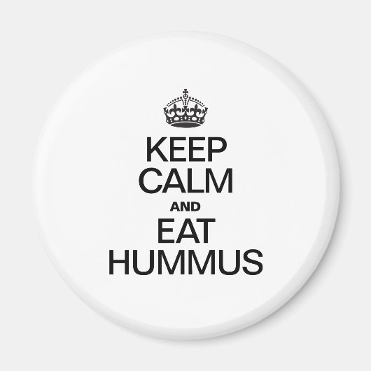HOUD KALM EN EAT HUMMUS MAGNEET (Voorkant)