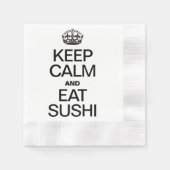 HOUD KALM EN EAT SUSHI SERVETTEN (Voorkant)