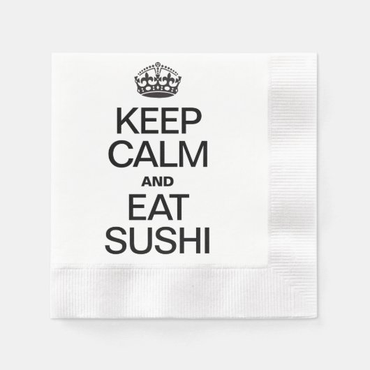HOUD KALM EN EAT SUSHI SERVETTEN (Voorkant)