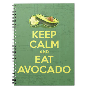 Houd kalm en eet Avocado Notitieboek