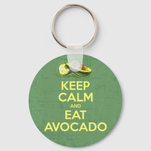 Houd kalm en eet Avocado Sleutelhanger