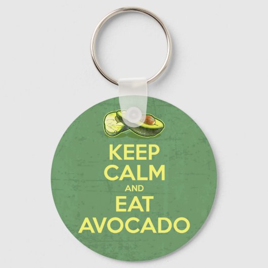Houd kalm en eet Avocado Sleutelhanger (Voorkant)