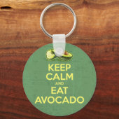 Houd kalm en eet Avocado Sleutelhanger (Voorkant)