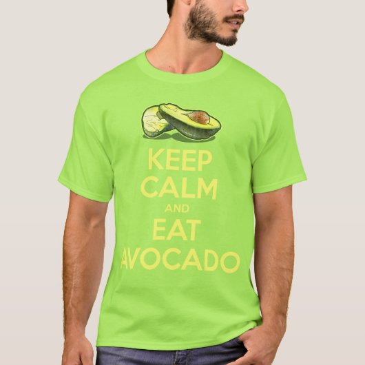 Houd kalm en eet Avocado T-shirt (Voorkant)