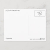 Houd Kalm en eet Chocolade Briefkaart (Achterkant)