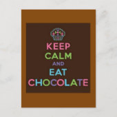 Houd Kalm en eet Chocolade Briefkaart (Voorkant)