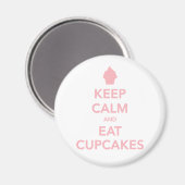Houd kalm en eet cupcakes magneet (Voorkant / Achterkant)
