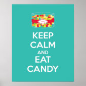 Houd kalm en eet de Poster van het Snoep Druk (Voorkant)